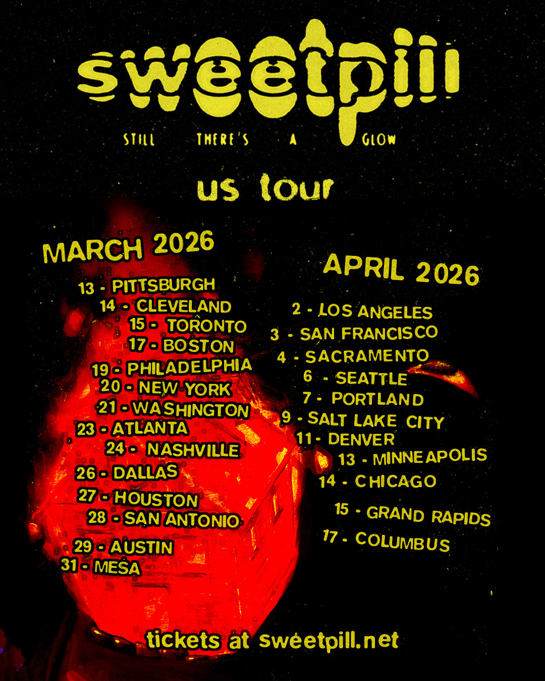 Sweet Pill 2026 live concert poster